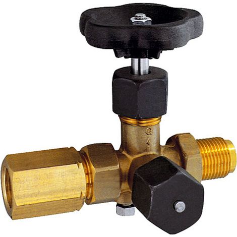 Riegler Mano-Absperrven., Zapfen-Spannmuffe, DIN16271, Messing, G 1/2 (1/2)
