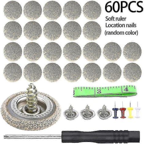 Lot de 60 goupilles de fixation pour ciel de toit affaissé, neuves, à clipser. (1/4)