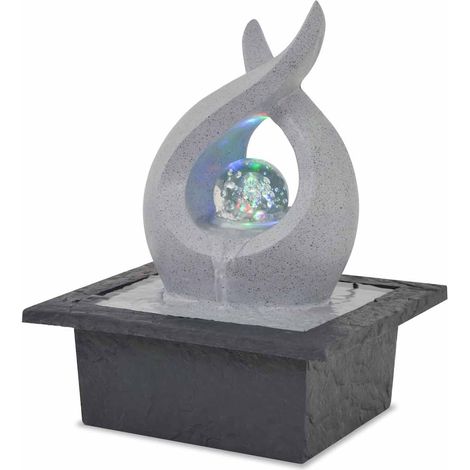 vidaXL Fontana da Interni con Luce a LED in Poliresina