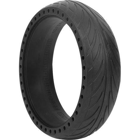 Pneu plein alvéolé antichoc et anti-éclatement de 8 x 2,125 pouces avec perforation centrale pour trottinette électrique n° 9 ES1
