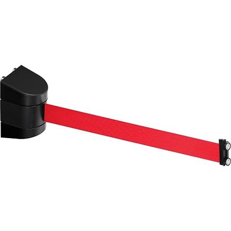 16.4ft Retractable Magnetic Wall Barrier, Fixed Crowd Control Barrier with and Black ABS Housing for Supermarket Queue, Retail Shop, Stadium (1/5)