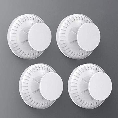 Wandhaken mit Saugnapf, Kunststoff-Wandhaken mit starker Saugkraft, wiederverwendbar, 4er-Set Crown-Handtuchhaken