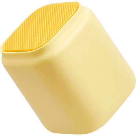 Kreativer Büro-Papierkorb, kleiner Papiereimer mit Klappdeckel und Schnappverschluss, niedlicher skandinavischer Mini-Mülleimer, gelb (1/5)
