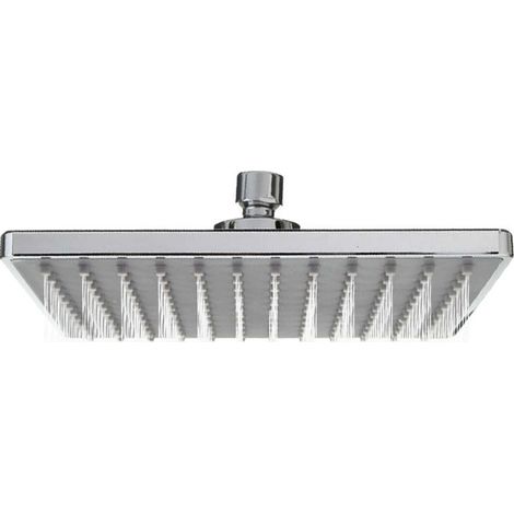 royaluxe -Pommeau de douche pluie carré de 8 pouces G1/2 pommeau de douche haute pression réglable pommeau de douche à jet de salle de bain remplacement du pommeau de douche pluie en chrome poli (1/5)