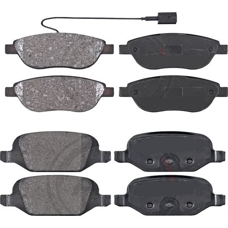 KIT PASTIGLIE FRENO ANTERIORI E POSTERIORI compatibile con MULTIPLA (186) / PASTIGLIE FRENANTI AUTO OEM FDB1052 FDB1299 FDB1467,FDB1469 / SOSTITUZIONE DIRETTA / BASSA POLVERE / SILENZIOSO