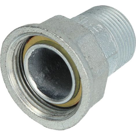 Raccord pour compteur gaz, droit, 1'' galvanisé, lot