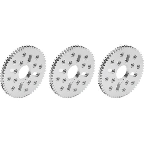 3-teiliges Stirnrad mit geraden Zähnen, 4 lange Bohrungen, 12 runde Bohrungen, Modul 0,8, 14 mm Mittelbohrung, 4 mm Dicke, 4312-0