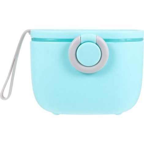 Bébé Distributeur De Lait en Poudre Formule Distributeur Boîte Voyage Lait Formule Contenant Collation Boîte De Rangement avec Scoop pour Voyage en Plein Air Hangbag 400ML Bleu (1/5)