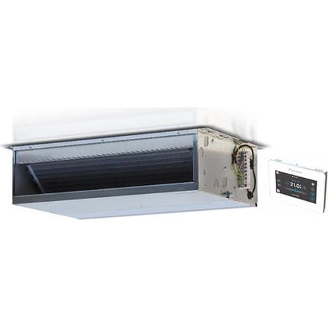 Ventilo-convecteur gainable Daikin FWP15CTN avec panneau de commande tactile blanc FWTOUCHW et carte d'alimentation FWECSAP, version 2 tubes, puissance de refroidissement maximale : 7,21 kW - puissanc (1/4)
