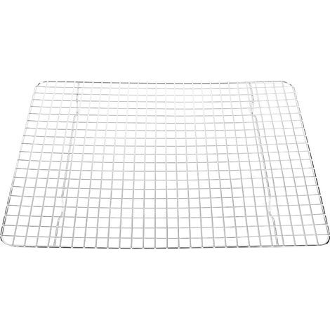Grille de barbecue rectangulaire en acier inoxydable 42.8 x 30 x 2 cm. accessoires de cuisson (1/4)