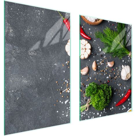 PANNELLO PROTETTIVO IN VETRO PER CUCINA 65x52 ARDESIA (1/5)