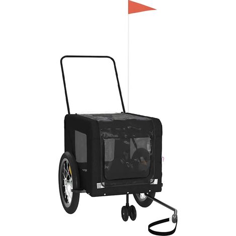 Remorque de vélo pour animaux de compagnie noir (1/5)