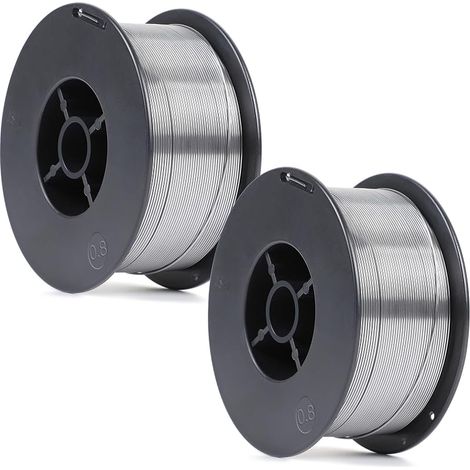 2 x Fil Fourré sans Gaz E71T-GS de 0,8 mm-1KG, D100 Welding Wire Reel pour Postes de Soudage MIG/MAG (Poids Net : 0,9 kg) (1/5)