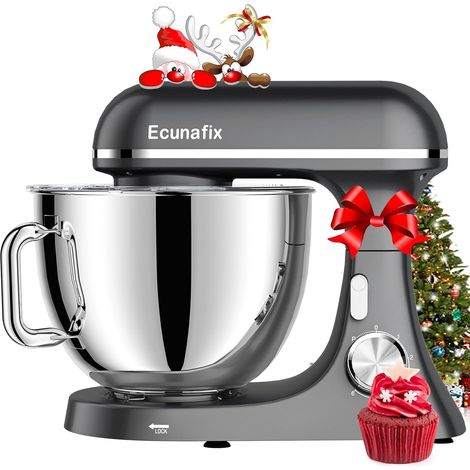 Robot Patissier 2000 W 8 L Multifunction Mixer Mixer with Kneader Hook, Beater, Wire Whisk, Lid, 6+P Speeds (1/5)