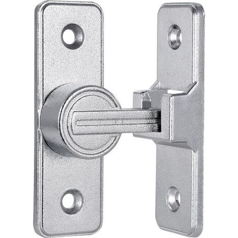Scheunentorriegel, 90-Grad-Kippriegel – geeignet für Garten, Außenbereich und Garage (silber), 1 Set (1/5)