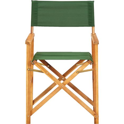 Maison Exclusive - Silla de director madera maciza de acacia verd (1/5)