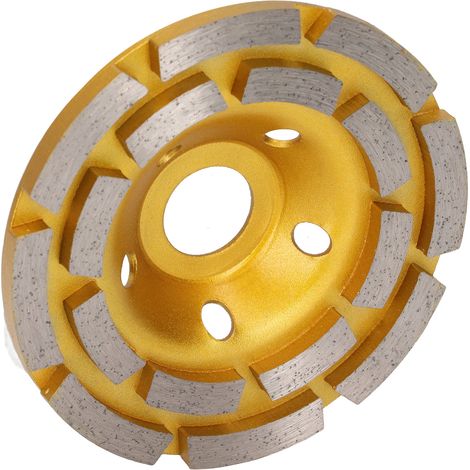 Meule diamantée à double rangée de 4 pouces, outil de polissage adapté au béton, au granit et au marbre. (1/5)