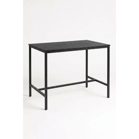 Mesas Bar - Mesa Biro Alta Rectangular 120 x 60 cm - Negro