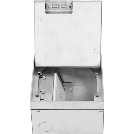 Prise de sol encastrable 2 prises AC 2 ports USB Type C acier inoxydable PC étanche boîtier de sol (1/5)
