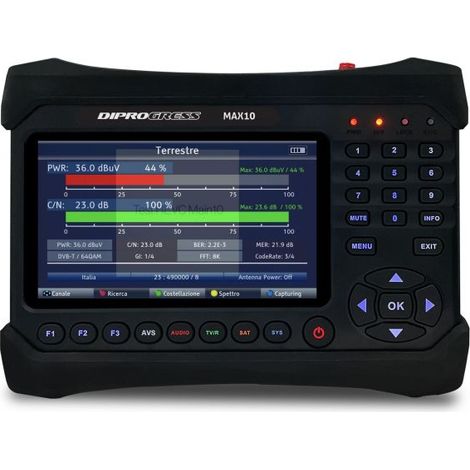 Diprogress Misuratore di campo HD 10 BIT TV SAT FIBRA - DPMAX10