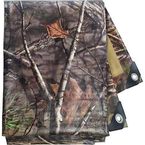 Outdoor Protective Tarpaulin 2.4 x 3.6 m Thick Density 130 g/m² Waterproof PE Tarpaulin Shelter (1/5)
