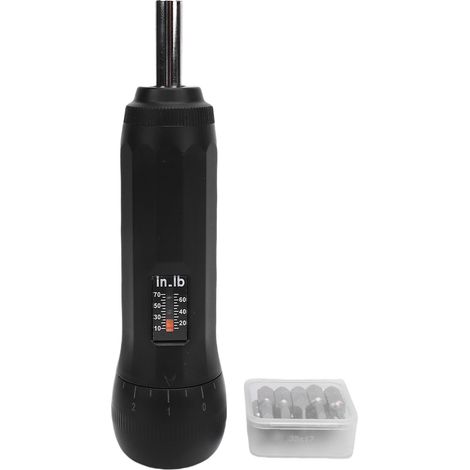Tournevis à torsion préréglé avec 10 embouts S2, clé hexagonale de 1/4 pouces, Kit de tournevis pour un entretien précis, plage de 10 à 70 pouces (1/5)