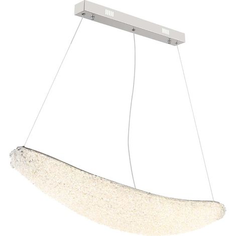 Pendellampe Esstischleuchte Hängelampe dimmbar Fernbedienung Kristalle LED 120cm