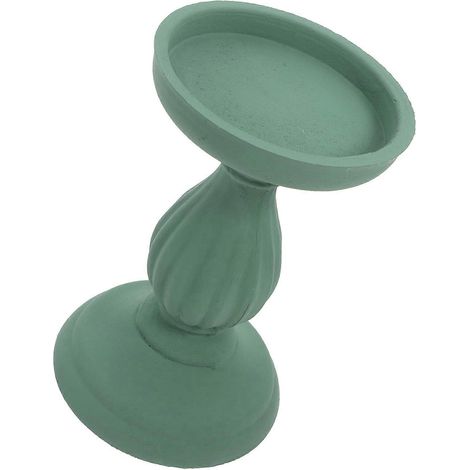 Ornements de bougeoir en résine vert foncé, parfaits pour les dîners aux chandelles, 1 pièce, décoration intérieure élégante. (1/5)