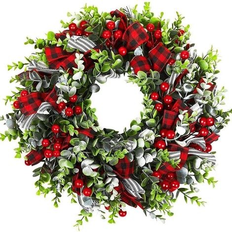 Guirlande de Noël 40CM Guirlande de Sapin Décoration Noël Guirlande Guirlande Sapin Noel Artificiel pour Chambre Porte Mur Fenêtre Escalier Cheminée