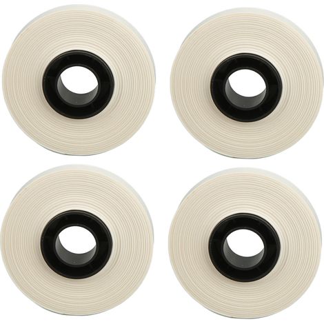 Ruban Étiqueteuse 4 Rouleaux 6mm x 8m Transparent Auto-adhésif pour MAX LM 370 380 390, Blanc, Impression Claire (1/5)