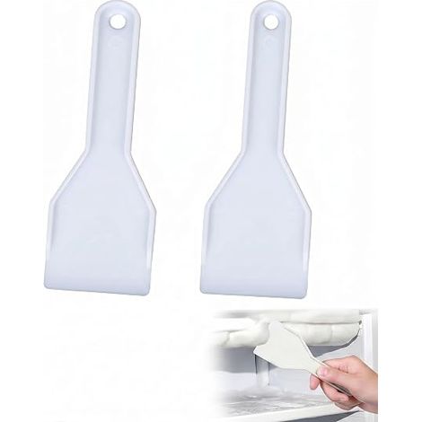 Set of 2 Ice Scraper, Defrosting Spatula, Fridge Freezer, Rigid Plastic, Tool for Quick and Easy Ice Cleaning (1/5)