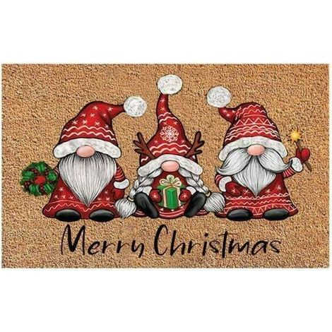 Christmas Gnome Doormat, Merry Christmas, Welcome Doormat, Doormat, 40 x 60 cm, YMYNY (1/3)