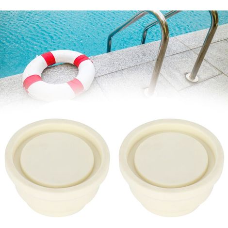 [Accessoires pour Escalier de Piscine] Plug Sécurité - Bouchon d'Escalier en Caoutchouc, Lot de 2 (6x3.9x3.3cm)