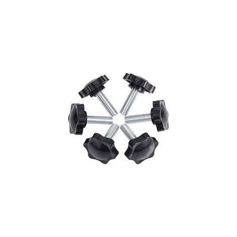 Paquet de 6 vis à oreilles M8 50 44 Vis à oreilles Bouton étoile en plastique moleté Clips à vis à oreilles (1/4)
