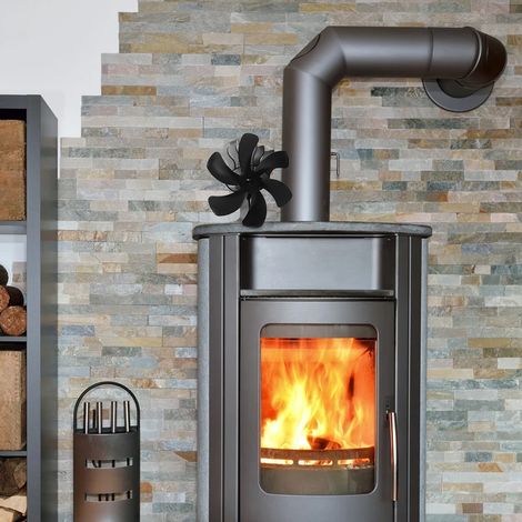 Poêle à bois ventilateur de cheminée moteurs silencieux alimenté par la chaleur circule de l'air chaud/chauffé Eco pour poêles à gaz/granulés/bois/bûches (1/5)