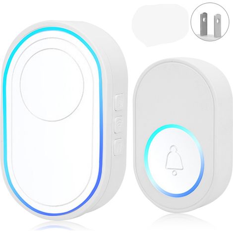 Sonnette intelligente WiFi Tuya, carillon sonnerie Ding Dong pour entrée maison, alarme porte, 110-240V US (1/5)