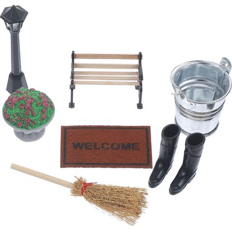 Mini accessoires de jardin, mini figurines décoratives, 2 lots, couleurs variées (1/5)