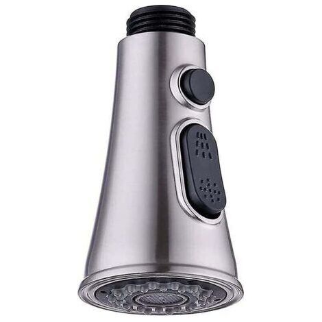 Cuisine Robinets Pommeau Douchette de Tête de Rechange pour Mitigeur, Douchette Douche Pommeau de Douche 2 Jets Chromé Robinet de Cuisine évier Robinet (1/4)