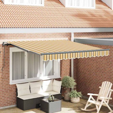 vidaXL Auvent rétractable Multicolore 300 x 250 cm