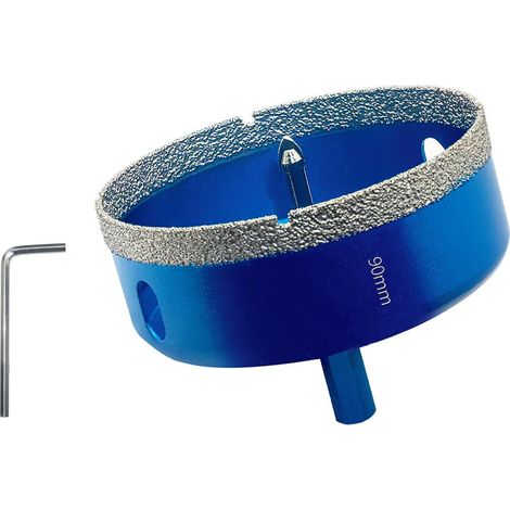 Scie Cloche Diamantée 90mm avec Foret Guidage de Centrage, Professionnelle Foret Diamanté Brasé pour Carrelage, Porcelaine, Verre, Marbre (1/5)