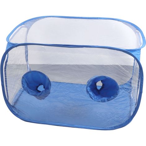 Tente de culture de champignons, boîte à air immobile, portable et pliable en PVC, 2 ouvertures pour les bras, conteneur de culture de champignons pour la recherche et l'étude. (1/5)