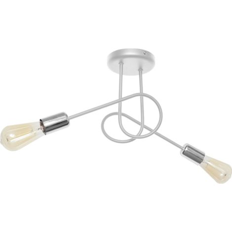 Helam OXFORD Plafonnier semi-encastré à plusieurs bras blanc, chrome 38 cm