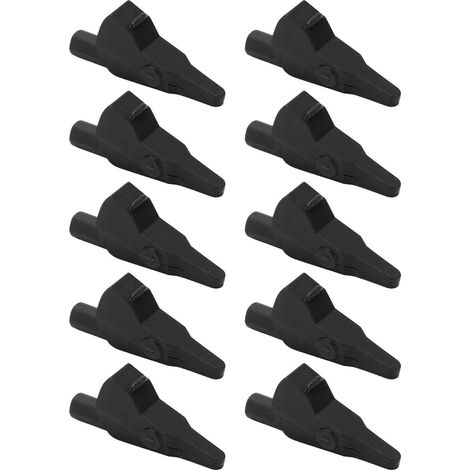 Lot de 10 Pinces de Test Banane J.60032 Totalement Isolées, Douilles 4mm pour Instruments Électroniques, Noir (1/5)