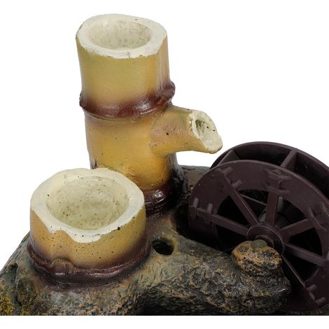 Fontaine de bureau LED à jet d'eau, mini-pot décoratif à monter soi-même, pour la maison ou le bureau, prise UE 220-240 V (1/5)