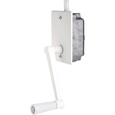 Wolfpack – Enrouleur manuel pour volet roulant – Couleur blanche – Mécanisme encastré – Poids maximum 40 kg (1/4)