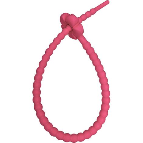 Attache de câble en silicone,fleurs Attache de Câble Élastique Sangles de Câbles réutilisables bandes élastiques de câble,sangle organisatrice de câble bande de fixation de bureau-Rouge Foncé (1/5)