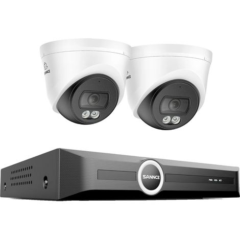 Système de Caméra de Sécurité, Détection IA, Vision Nocturne Intelligente, 2PCS CAM, Aucun (1/2)