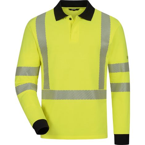 Feldtmann Elysee Multinorm Poloshirt Helbert 23408 Gr. XL leuchtgelb/marine