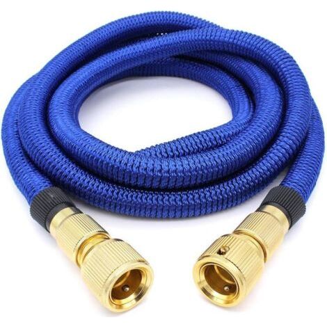 Tuyau d'eau de jardin rétractable - Raccords métalliques - 2,5 m (1/4)