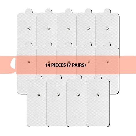 Almohadillas de electrodos TENS, autoadhesivas, reutilizables, 14 almohadillas grandes.